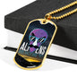 Alien UFO Fan Gift Alien Exist Necklace Stainless Steel or 18k Gold Dog Tag 24" Chain-Express Your Love Gifts