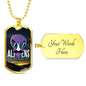 Alien UFO Fan Gift Alien Exist Necklace Stainless Steel or 18k Gold Dog Tag 24" Chain-Express Your Love Gifts