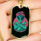 Alien UFO Fan Gift Alien Gangsta Necklace Stainless Steel or 18k Gold Dog Tag 24" Chain-Express Your Love Gifts