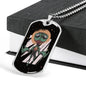 Alien UFO Fan Gift Alien Jesus Necklace Stainless Steel or 18k Gold Dog Tag 24" Chain-Express Your Love Gifts