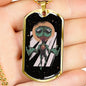 Alien UFO Fan Gift Alien Jesus Necklace Stainless Steel or 18k Gold Dog Tag 24" Chain-Express Your Love Gifts