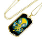 Alien UFO Fan Gift Alien Psychedelic Necklace Stainless Steel or 18k Gold Dog Tag 24" Chain-Express Your Love Gifts