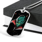 Alien UFO Fan Gift Alien Queen Necklace Stainless Steel or 18k Gold Dog Tag 24" Chain-Express Your Love Gifts