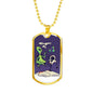 Alien UFO Fan Gift Alien Smoking Hookah Necklace Stainless Steel or 18k Gold Dog Tag 24" Chain-Express Your Love Gifts
