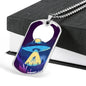 Alien UFO Fan Gift Alien UFO Fan Gift Abduction Necklace Stainless Steel or 18k Gold Dog Tag 24" Chain-Express Your Love Gifts