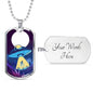 Alien UFO Fan Gift Alien UFO Fan Gift Abduction Necklace Stainless Steel or 18k Gold Dog Tag 24" Chain-Express Your Love Gifts