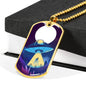 Alien UFO Fan Gift Alien UFO Fan Gift Abduction Necklace Stainless Steel or 18k Gold Dog Tag 24" Chain-Express Your Love Gifts