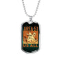 Alien UFO Fan Gift Area 51 Running Necklace Stainless Steel or 18k Gold Dog Tag 24" Chain-Express Your Love Gifts