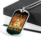 Alien UFO Fan Gift Area 51 Running Necklace Stainless Steel or 18k Gold Dog Tag 24" Chain-Express Your Love Gifts