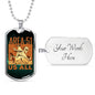 Alien UFO Fan Gift Area 51 Running Necklace Stainless Steel or 18k Gold Dog Tag 24" Chain-Express Your Love Gifts