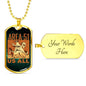 Alien UFO Fan Gift Area 51 Running Necklace Stainless Steel or 18k Gold Dog Tag 24" Chain-Express Your Love Gifts