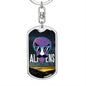 Alienexist Dog Tag Pendant Keychain Stainless Steel or 18k Gold-Express Your Love Gifts