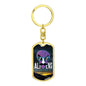Alienexist Dog Tag Pendant Keychain Stainless Steel or 18k Gold-Express Your Love Gifts