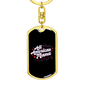 All American Mama Mom Keychain Stainless Steel or 18k Gold Dog Tag Keyring-Express Your Love Gifts