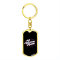 All American Mama Mom Keychain Stainless Steel or 18k Gold Dog Tag Keyring-Express Your Love Gifts