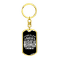 All Anxieties On Him 1 Peter 5:7 Keychain Stainless Steel or 18k Gold Dog Tag Keyring-Express Your Love Gifts