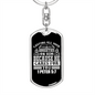 All Anxieties On Him 1 Peter 5:7 Keychain Stainless Steel or 18k Gold Dog Tag Keyring-Express Your Love Gifts