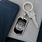 All Anxieties On Him 1 Peter 5:7 Keychain Stainless Steel or 18k Gold Dog Tag Keyring-Express Your Love Gifts