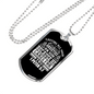 All Anxieties On Him 1 Peter 5:7 Necklace Stainless Steel or 18k Gold Dog Tag 24" Chain-Express Your Love Gifts
