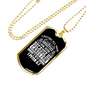 All Anxieties On Him 1 Peter 5:7 Necklace Stainless Steel or 18k Gold Dog Tag 24" Chain-Express Your Love Gifts