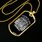 All Anxieties On Him 1 Peter 5:7 Necklace Stainless Steel or 18k Gold Dog Tag 24" Chain-Express Your Love Gifts