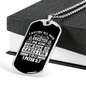All Anxieties On Him 1 Peter 5:7 Necklace Stainless Steel or 18k Gold Dog Tag 24" Chain-Express Your Love Gifts