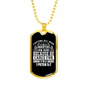 All Anxieties On Him 1 Peter 5:7 Necklace Stainless Steel or 18k Gold Dog Tag 24" Chain-Express Your Love Gifts