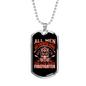 All Are Created Equal Firefighter Gift Stainless Steel or 18k Gold Dog Tag 24" Chain-Express Your Love Gifts