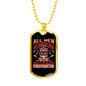 All Are Created Equal Firefighter Gift Stainless Steel or 18k Gold Dog Tag 24" Chain-Express Your Love Gifts