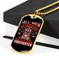 All Are Created Equal Firefighter Gift Stainless Steel or 18k Gold Dog Tag 24" Chain-Express Your Love Gifts