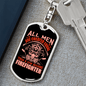 All Are Created Equal Keychain Stainless Steel or 18k Gold Dog Tag Keyring-Express Your Love Gifts