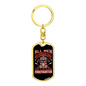 All Are Created Equal Keychain Stainless Steel or 18k Gold Dog Tag Keyring-Express Your Love Gifts