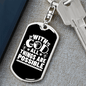 All Are Possible With God Keychain Stainless Steel or 18k Gold Dog Tag Keyring-Express Your Love Gifts