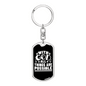 All Are Possible With God Keychain Stainless Steel or 18k Gold Dog Tag Keyring-Express Your Love Gifts