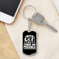 All Are Possible With God Keychain Stainless Steel or 18k Gold Dog Tag Keyring-Express Your Love Gifts