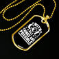 All Are Possible With God Necklace Stainless Steel or 18k Gold Dog Tag 24" Chain-Express Your Love Gifts