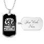 All Are Possible With God Necklace Stainless Steel or 18k Gold Dog Tag 24" Chain-Express Your Love Gifts