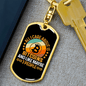 All I CAre About is Bitcoin Crypto Keychain Stainless Steel or 18k Gold Dog Tag Keyring-Express Your Love Gifts