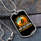 All I Care About is Bitcoin Crypto Necklace Stainless Steel or 18k Gold Dog Tag 24" Chain-Express Your Love Gifts