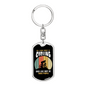 All I CAre About Is Cycling Keychain Stainless Steel or 18k Gold Dog Tag Keyring-Express Your Love Gifts