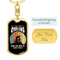 All I CAre About Is Cycling Keychain Stainless Steel or 18k Gold Dog Tag Keyring-Express Your Love Gifts