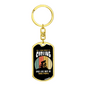 All I CAre About Is Cycling Keychain Stainless Steel or 18k Gold Dog Tag Keyring-Express Your Love Gifts