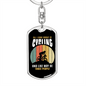 All I CAre About Is Cycling Keychain Stainless Steel or 18k Gold Dog Tag Keyring-Express Your Love Gifts