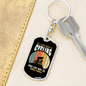 All I CAre About Is Cycling Keychain Stainless Steel or 18k Gold Dog Tag Keyring-Express Your Love Gifts