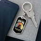 All I CAre About Is Cycling Keychain Stainless Steel or 18k Gold Dog Tag Keyring-Express Your Love Gifts