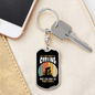 All I CAre About Is Cycling Keychain Stainless Steel or 18k Gold Dog Tag Keyring-Express Your Love Gifts