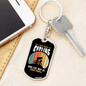 All I CAre About Is Cycling Keychain Stainless Steel or 18k Gold Dog Tag Keyring-Express Your Love Gifts