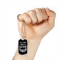 All I Care Fishing Necklace Stainless Steel or 18k Gold Dog Tag 24" Chain-Express Your Love Gifts