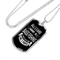 All I Care Fishing Necklace Stainless Steel or 18k Gold Dog Tag 24" Chain-Express Your Love Gifts