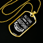 All I Care Fishing Necklace Stainless Steel or 18k Gold Dog Tag 24" Chain-Express Your Love Gifts